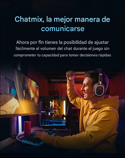 Auriculares para juegos Baseus GH02 con cable e inalámbricos, Bluetooth 5.3, controlador de 40 mm, RGB.