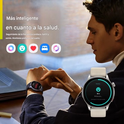 Nuevo Zeblaze Btalk 3 GPS Smartwatch pantalla AMOLED de 1,43 "doble correa Bluetooth llamadas reloj deportivo ritmo cardíaco SpO2 seguimiento del estrés