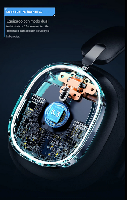 Auriculares para juegos Baseus GH02 con cable e inalámbricos, Bluetooth 5.3, controlador de 40 mm, RGB.