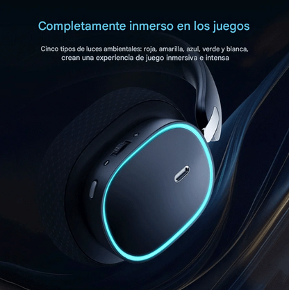 Auriculares para juegos Baseus GH02 con cable e inalámbricos, Bluetooth 5.3, controlador de 40 mm, RGB.
