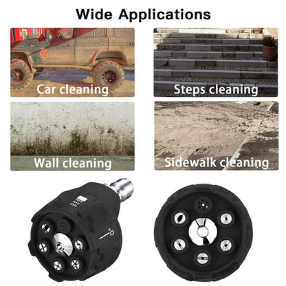 Boquilla de pulverización para lavadora de alta presión, rotación de 0, 15, 25 y 40 grados, boquilla de jabón para enjuague, punta para limpieza de jardín