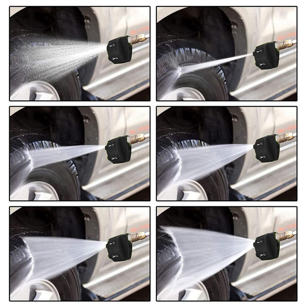 Boquilla de pulverización para lavadora de alta presión, rotación de 0, 15, 25 y 40 grados, boquilla de jabón para enjuague, punta para limpieza de jardín