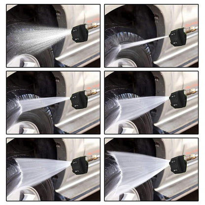 Boquilla de pulverización para lavadora de alta presión, rotación de 0, 15, 25 y 40 grados, boquilla de jabón para enjuague, punta para limpieza de jardín