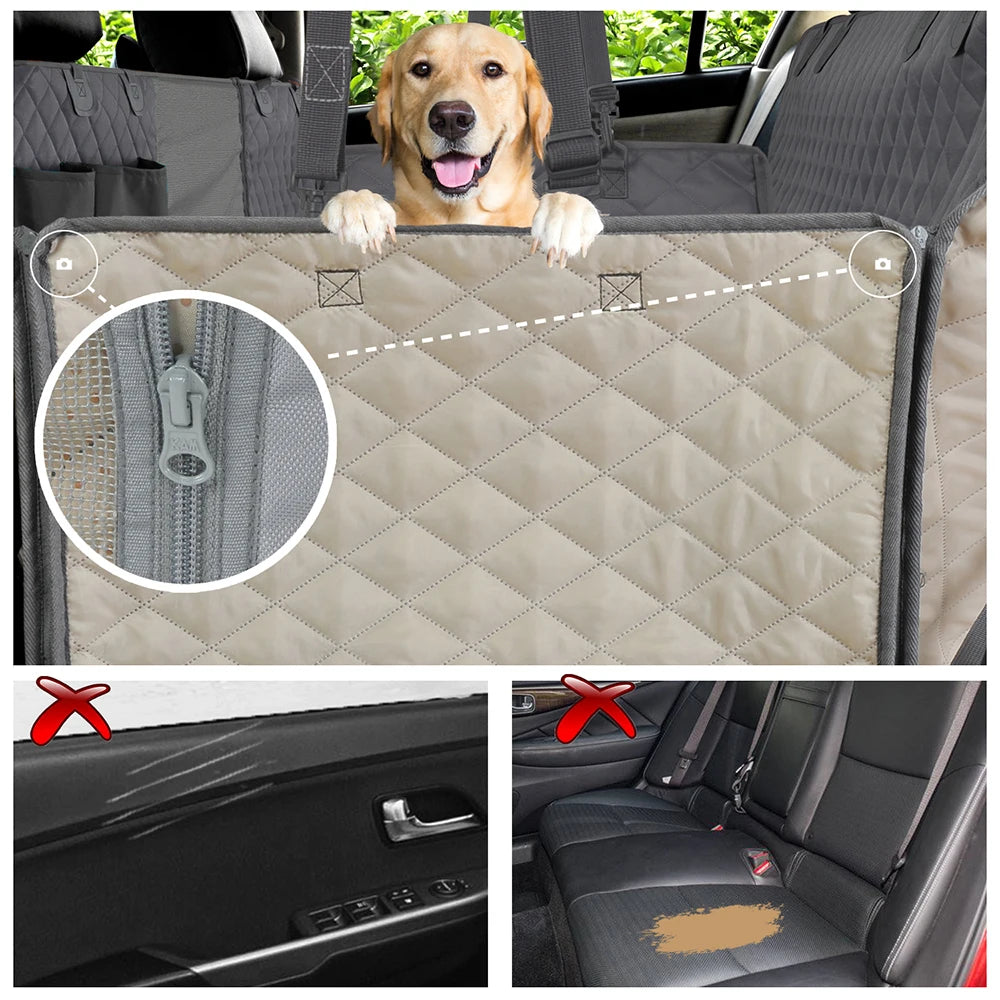 PETRAVEL-funda para asiento de coche para perros, impermeable, para viaje, hamaca, Protector de asiento trasero, estera, portador de seguridad para perros