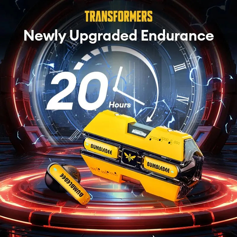 Auriculares Gamer TWS TF-T01 con Bluetooth 5.3, Cancelación de Ruido y Micrófono – Diseño Transformers