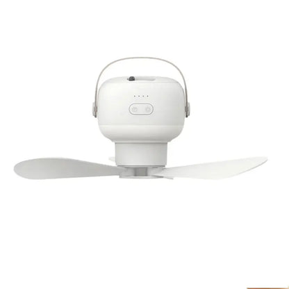 Ventiladores de techo portátiles, ventilador eléctrico LED recargable, lámpara de noche para el hogar, tienda de campaña al aire libre, ventilador colgante con Control remoto
