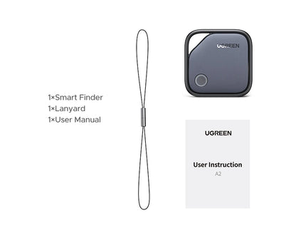 UGREEN Smart Tag Bluetooth Tracker, buscador de llaves Localizador de artículos SmartTag Batería de hasta 2 años para iPhone Apple Find My (solo IOS)