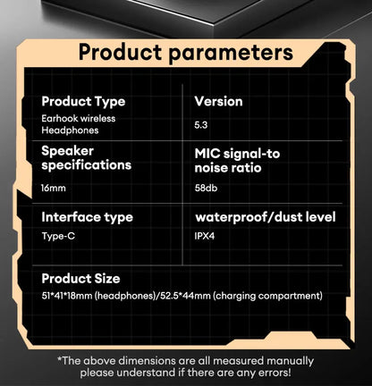 HYUNDAI HY-T26 Pro OWS auriculares con gancho para la oreja llamada HD auriculares Bluetooth batería de larga duración auriculares inalámbricos de música deportiva con micrófono