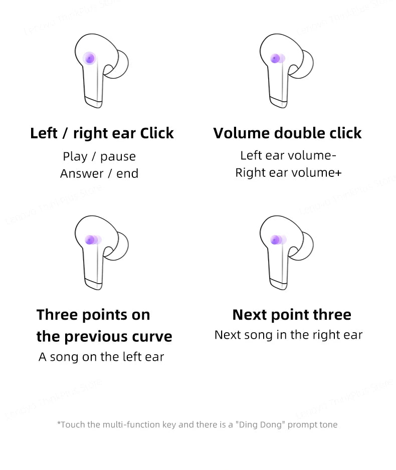 Lenovo-auriculares inalámbricos con Bluetooth LP5 100% originales, cascos de música HiFi con micrófono, deportivos, resistentes al agua, novedad de 2021