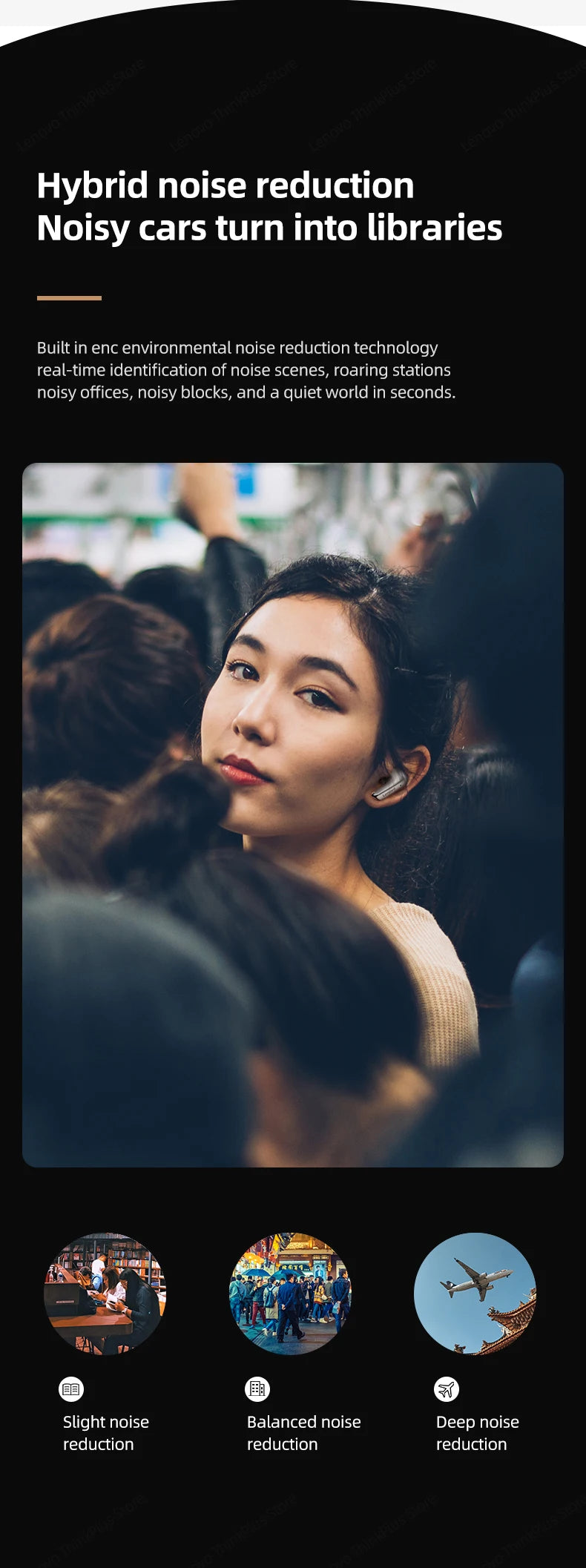 Lenovo-auriculares inalámbricos con Bluetooth LP5 100% originales, cascos de música HiFi con micrófono, deportivos, resistentes al agua, novedad de 2021