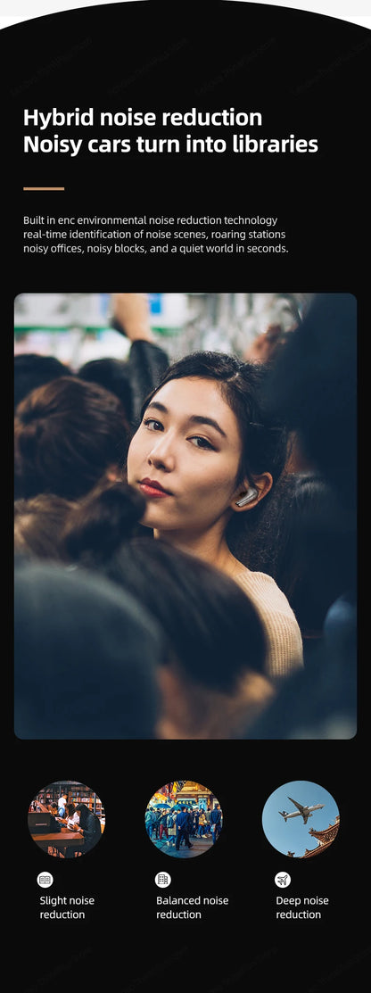 Lenovo-auriculares inalámbricos con Bluetooth LP5 100% originales, cascos de música HiFi con micrófono, deportivos, resistentes al agua, novedad de 2021