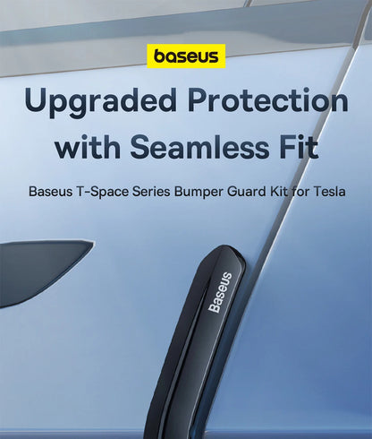 Baseus-tira anticolisión para puerta de coche, 6 uds., para Tesla Model 3/Y, pegatinas de barra protectora, cubierta de espejo retrovisor, tira protectora