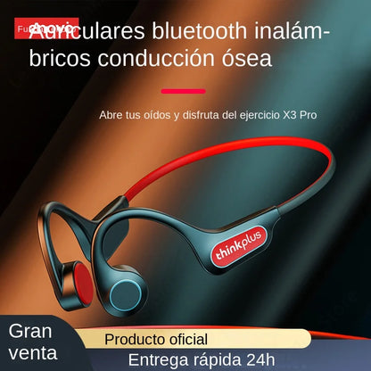 Lenovo-auriculares de conducción ósea X3 Pro, cascos inalámbricos con gancho para la oreja, Bluetooth, Hifi, con micrófono, resistentes al agua