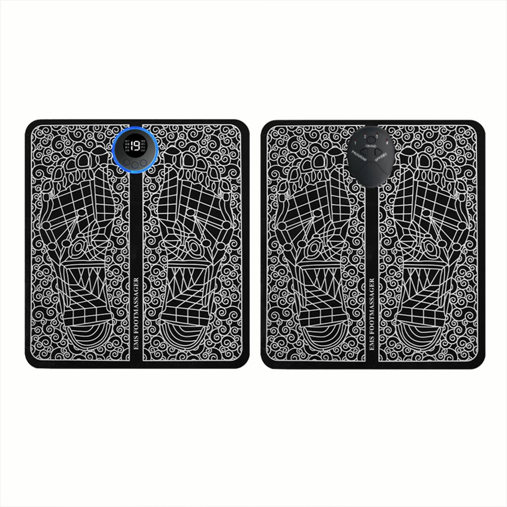 Almohadilla masajeadora de pies eléctrica, esterilla de masaje electroestimulador EMS, Masajeador muscular, relajación de pies, Masajeador de Fitness, carga USB