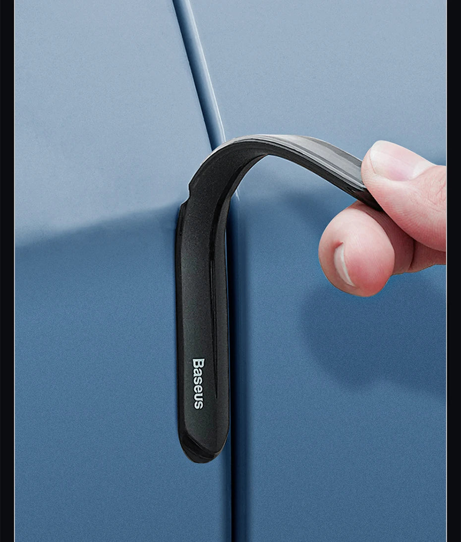 Baseus-tira anticolisión para puerta de coche, 6 uds., para Tesla Model 3/Y, pegatinas de barra protectora, cubierta de espejo retrovisor, tira protectora