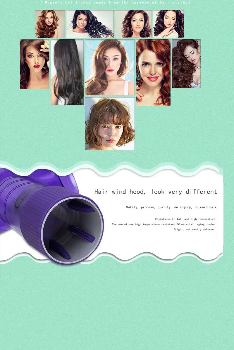 Difusor de pelo DIY para salón, rodillo mágico para el pelo, gorro de secado, secador de pelo, rizo de viento, cubierta para secador de pelo, herramientas de estilismo para el cuidado del cabello, accesorio