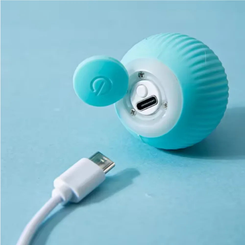 Juguetes eléctricos con pelota para gatos, juguetes inteligentes con rodamiento automático, interactivos para entrenamiento de gatos, juguetes para gatitos móviles para jugar en interiores