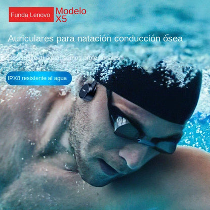Lenovo-auriculares de conducción ósea X3 Pro, cascos inalámbricos con gancho para la oreja, Bluetooth, Hifi, con micrófono, resistentes al agua
