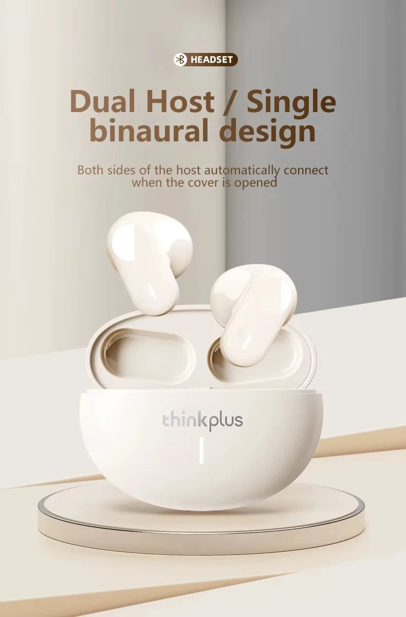 Lenovo LP19 auriculares inalámbricos Bluetooth auriculares con sonido envolvente HiFi auriculares deportivos intrauditivos de modo Dual HD llamada auriculares con micrófono