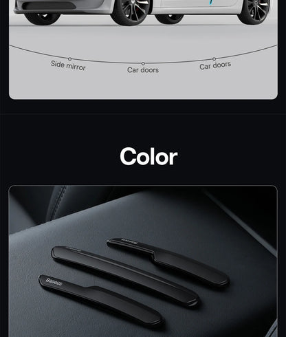 Baseus-tira anticolisión para puerta de coche, 6 uds., para Tesla Model 3/Y, pegatinas de barra protectora, cubierta de espejo retrovisor, tira protectora