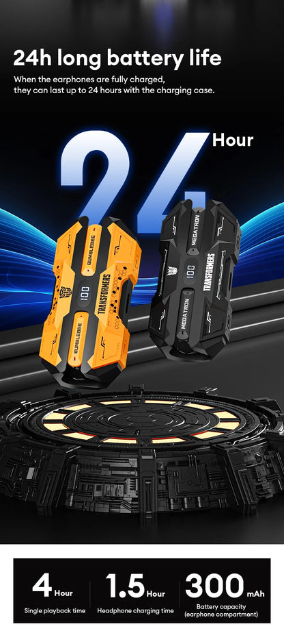 Nuevos transformadores TF-T51 TWS auriculares inalámbricos de larga resistencia con pantalla LED de potencia auriculares Bluetooth V5.4 llamadas HD auriculares