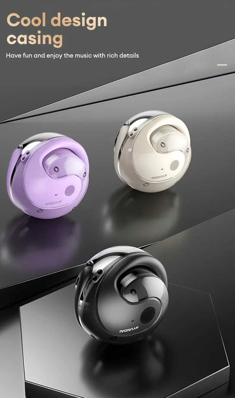 HYUNDAI HY-T26 Pro OWS auriculares con gancho para la oreja llamada HD auriculares Bluetooth batería de larga duración auriculares inalámbricos de música deportiva con micrófono