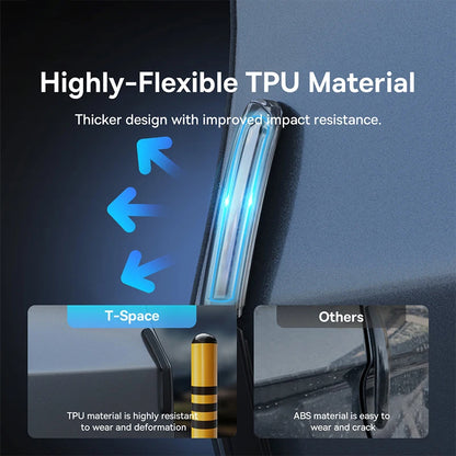 Baseus-tira anticolisión para puerta de coche, 6 uds., para Tesla Model 3/Y, pegatinas de barra protectora, cubierta de espejo retrovisor, tira protectora