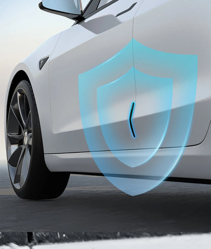 Baseus-tira anticolisión para puerta de coche, 6 uds., para Tesla Model 3/Y, pegatinas de barra protectora, cubierta de espejo retrovisor, tira protectora