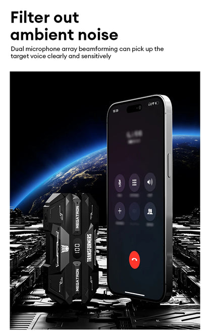 Nuevos transformadores TF-T51 TWS auriculares inalámbricos de larga resistencia con pantalla LED de potencia auriculares Bluetooth V5.4 llamadas HD auriculares