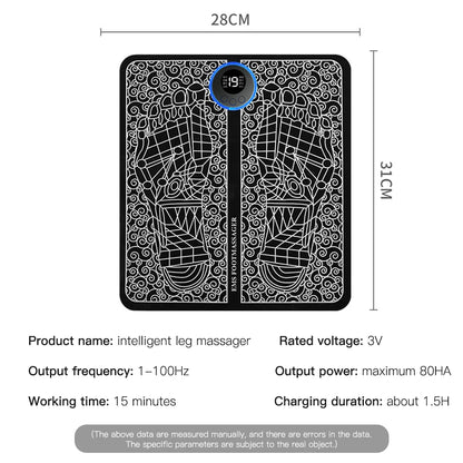 Almohadilla masajeadora de pies eléctrica, esterilla de masaje electroestimulador EMS, Masajeador muscular, relajación de pies, Masajeador de Fitness, carga USB