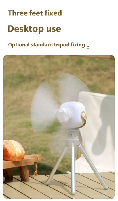 Ventiladores de techo portátiles, ventilador eléctrico LED recargable, lámpara de noche para el hogar, tienda de campaña al aire libre, ventilador colgante con Control remoto