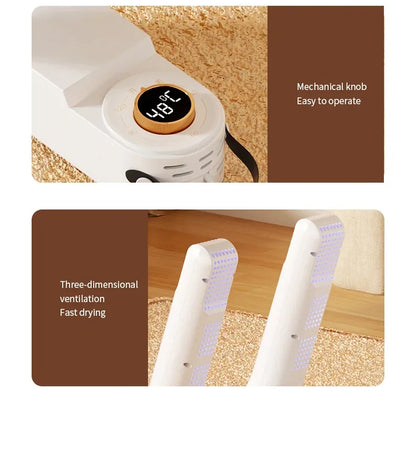 Secador de zapatos eléctrico, calentador de botas, secador de botas UV para pies, elimina el olor, desodorante de botas de secado rápido, secador de calcetines multifunción