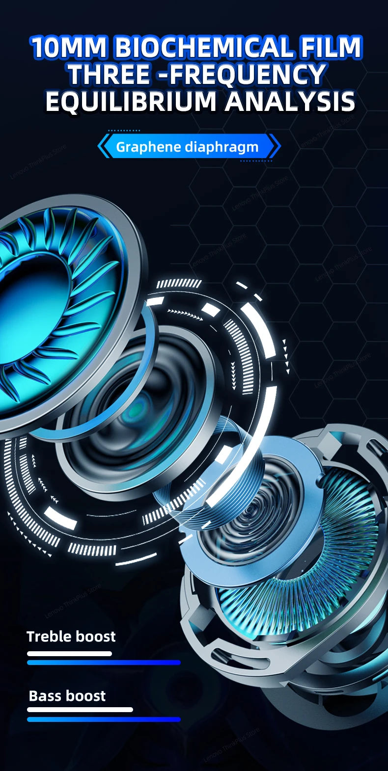 Lenovo GM2 Pro TWS inalámbrico Bluetooth V5.3 auriculares HD llamada baja latencia auriculares modo Dual música Gaming auriculares GM2PRO