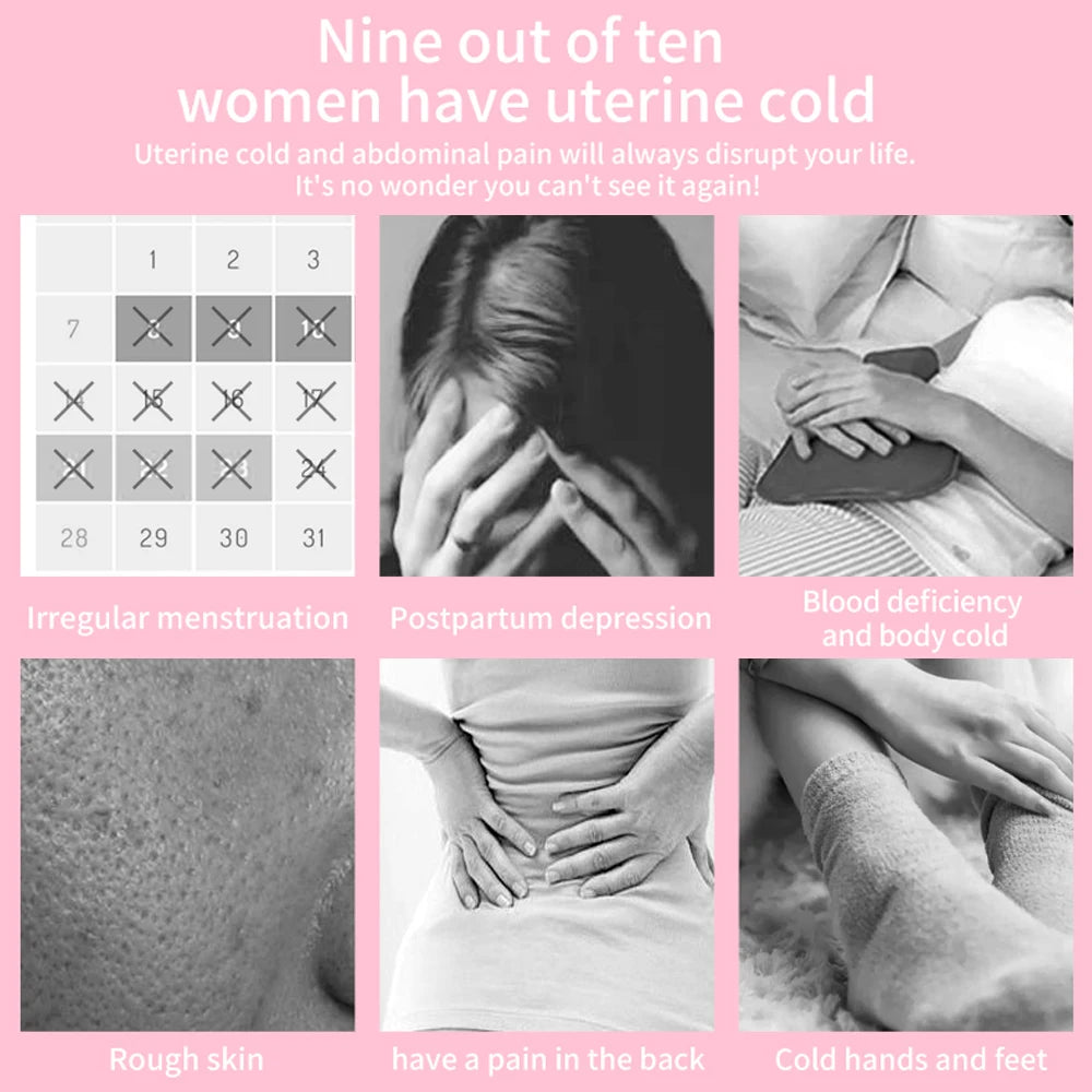 Almohadilla térmica Menstrual, cinturón de palacio cálido inteligente para aliviar el dolor de la cintura durante la menstruación, herramientas de masaje de cintura Abdominal