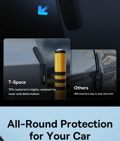 Baseus-tira anticolisión para puerta de coche, 6 uds., para Tesla Model 3/Y, pegatinas de barra protectora, cubierta de espejo retrovisor, tira protectora