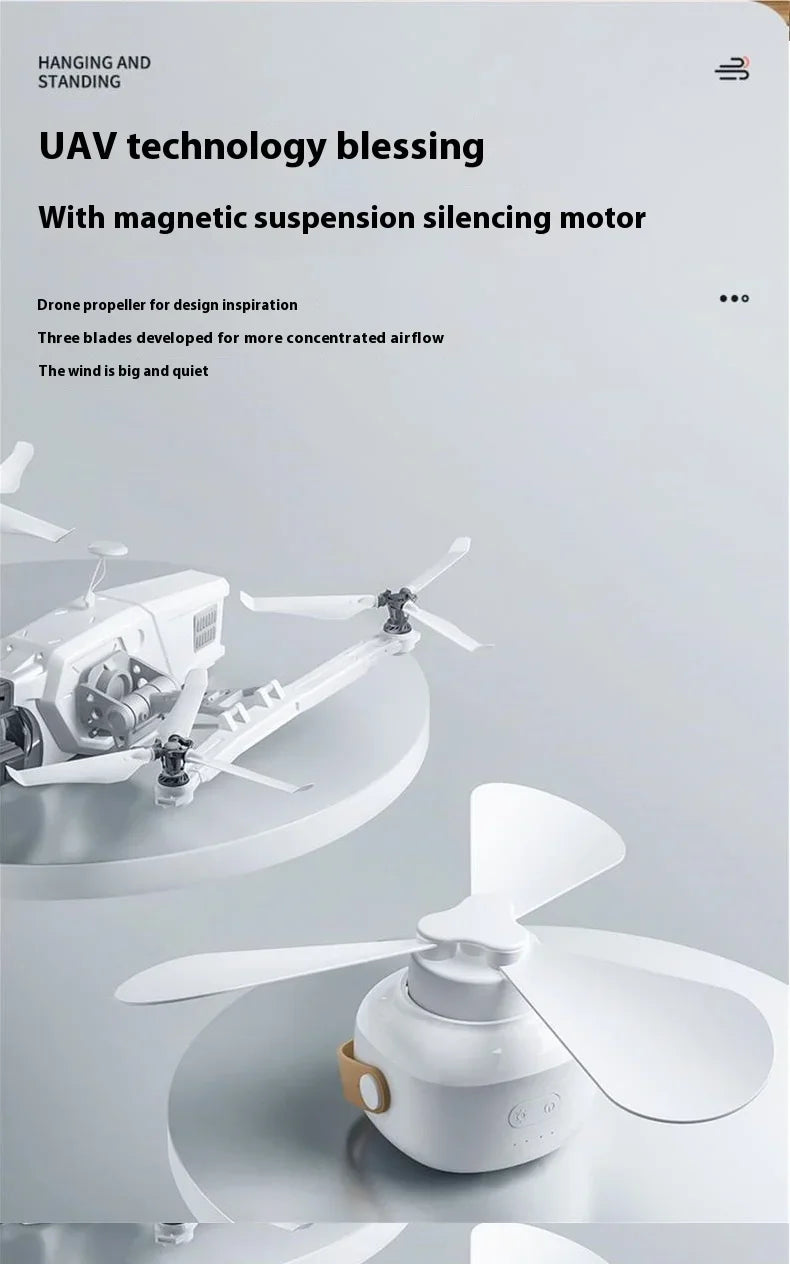 Ventiladores de techo portátiles, ventilador eléctrico LED recargable, lámpara de noche para el hogar, tienda de campaña al aire libre, ventilador colgante con Control remoto