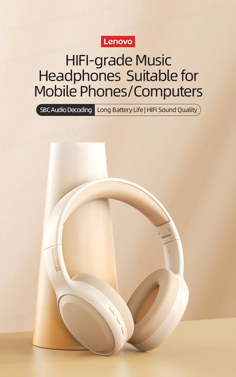 Original Lenovo th30 auriculares inalámbricos auriculares para juegos Bluetooth 5,0 auriculares plegables auriculares deportivos