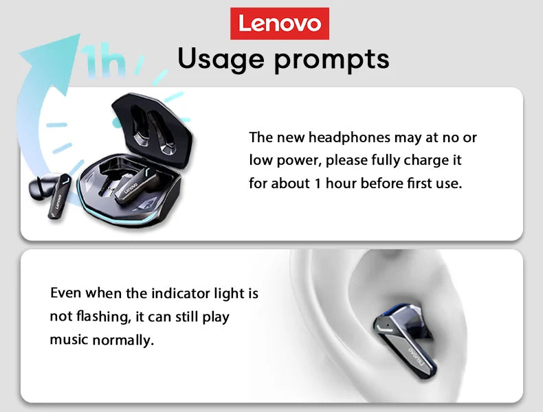 Lenovo GM2 Pro TWS inalámbrico Bluetooth V5.3 auriculares HD llamada baja latencia auriculares modo Dual música Gaming auriculares GM2PRO