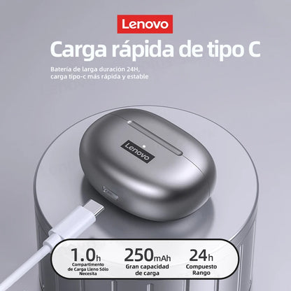 Lenovo-auriculares inalámbricos con Bluetooth LP5 100% originales, cascos de música HiFi con micrófono, deportivos, resistentes al agua, novedad de 2021