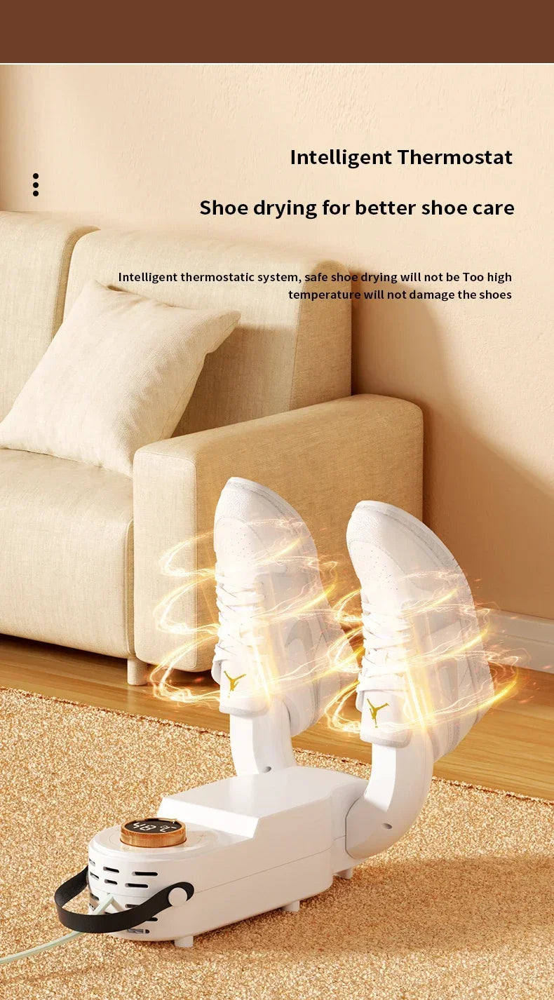 Secador de zapatos eléctrico, calentador de botas, secador de botas UV para pies, elimina el olor, desodorante de botas de secado rápido, secador de calcetines multifunción