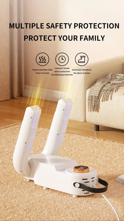 Secador de zapatos eléctrico, calentador de botas, secador de botas UV para pies, elimina el olor, desodorante de botas de secado rápido, secador de calcetines multifunción