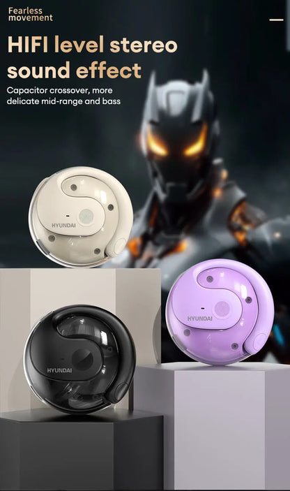 HYUNDAI HY-T26 Pro OWS auriculares con gancho para la oreja llamada HD auriculares Bluetooth batería de larga duración auriculares inalámbricos de música deportiva con micrófono