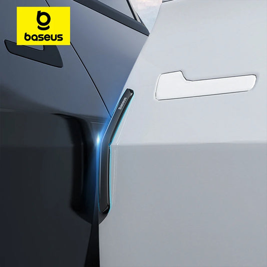 Baseus-tira anticolisión para puerta de coche, 6 uds., para Tesla Model 3/Y, pegatinas de barra protectora, cubierta de espejo retrovisor, tira protectora
