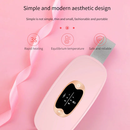 Almohadilla térmica Menstrual, cinturón de palacio cálido inteligente para aliviar el dolor de la cintura durante la menstruación, herramientas de masaje de cintura Abdominal