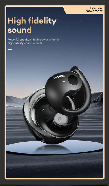 HYUNDAI HY-T26 Pro OWS auriculares con gancho para la oreja llamada HD auriculares Bluetooth batería de larga duración auriculares inalámbricos de música deportiva con micrófono