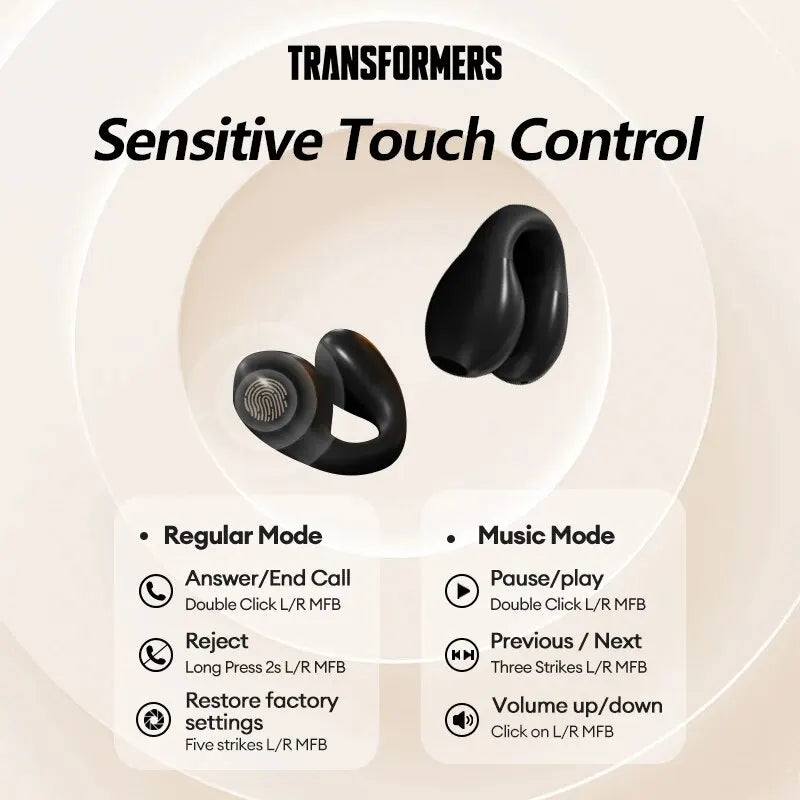 Transformers TF-T05 auriculares Bluetooth 5,3 auriculares para juegos TWS auriculares inalámbricos sonido HIFI auriculares con reducción de ruido