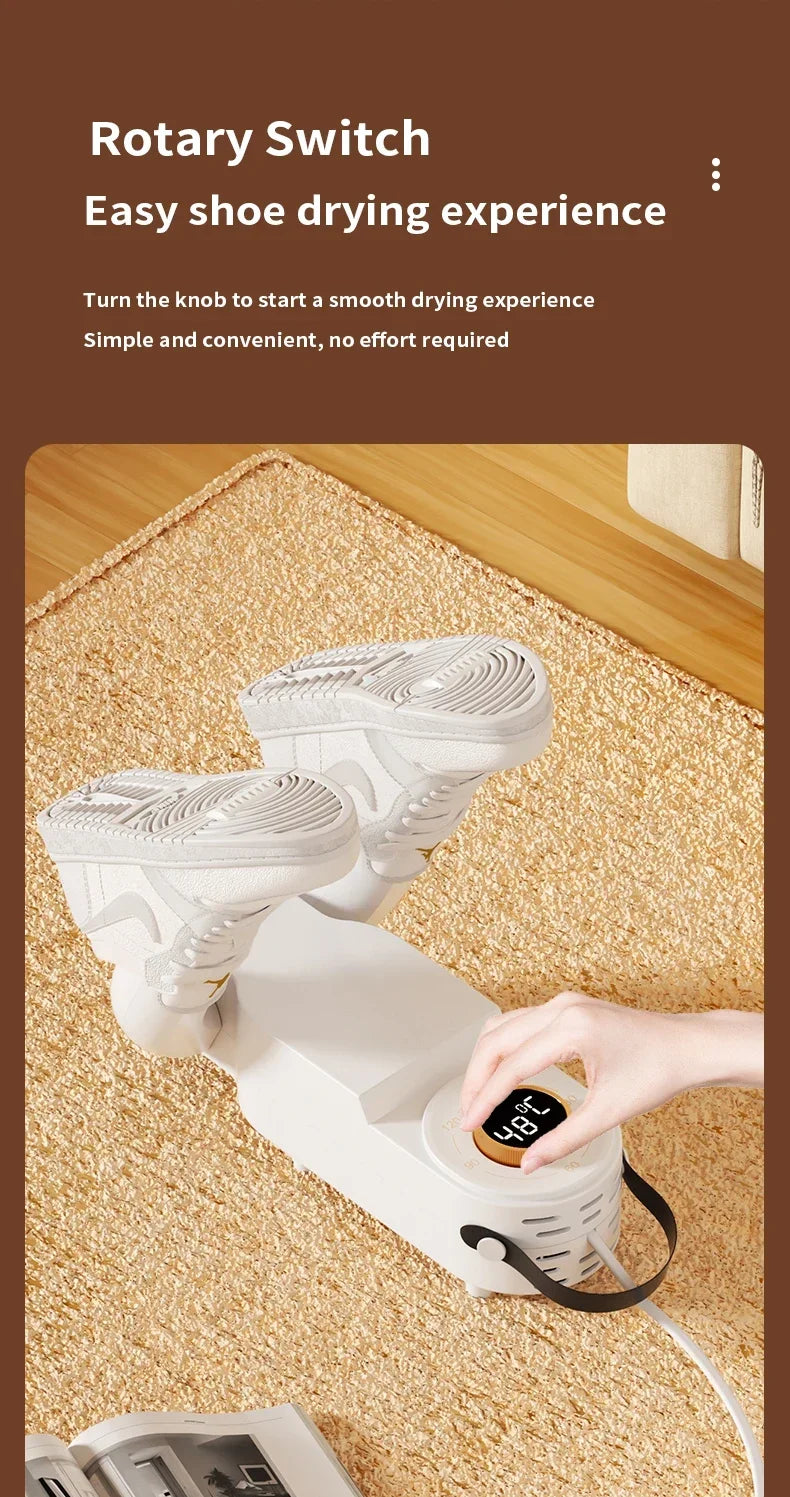 Secador de zapatos eléctrico, calentador de botas, secador de botas UV para pies, elimina el olor, desodorante de botas de secado rápido, secador de calcetines multifunción