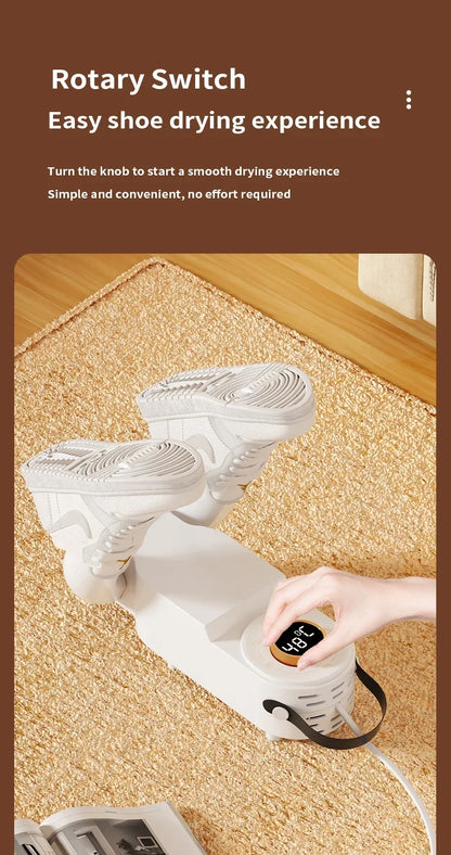 Secador de zapatos eléctrico, calentador de botas, secador de botas UV para pies, elimina el olor, desodorante de botas de secado rápido, secador de calcetines multifunción