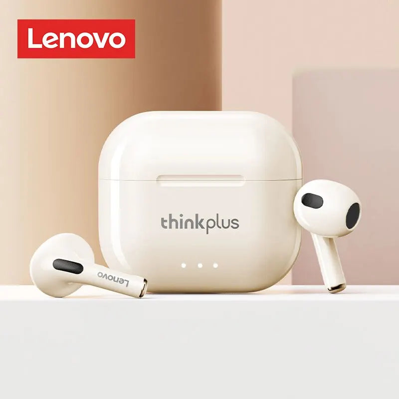Lenovo-auriculares inalámbricos LP40 Plus, cascos con Bluetooth, reducción de ruido, 230mAh, HiFi estéreo, deportivos, con micrófono
