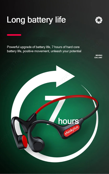 Lenovo-auriculares de conducción ósea X3 Pro, cascos inalámbricos con gancho para la oreja, Bluetooth, Hifi, con micrófono, resistentes al agua